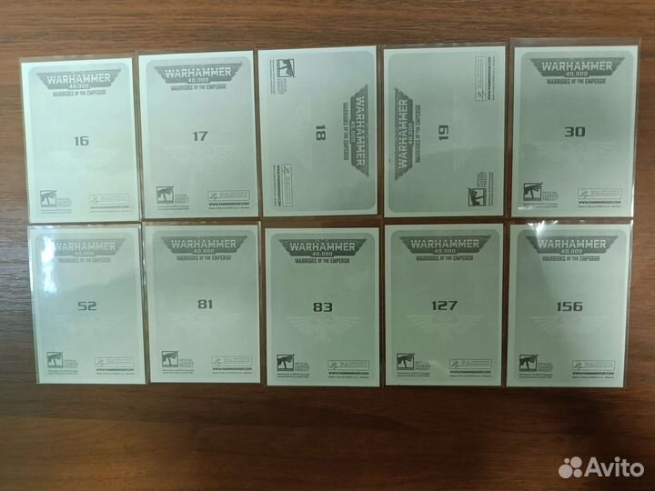 Карточки panini Warhammer 40,000