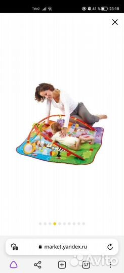 Развивающий коврик tiny love разноцветное сафари