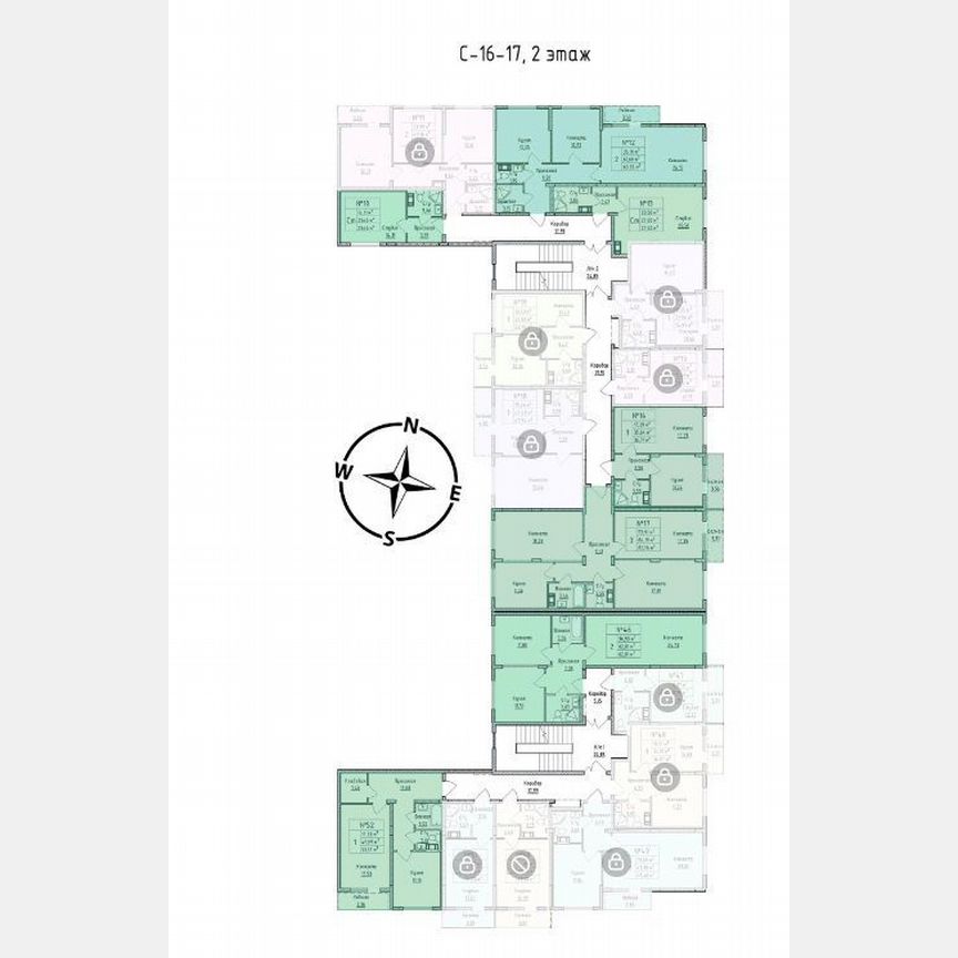 1-к. квартира, 51,6 м², 2/4 эт.