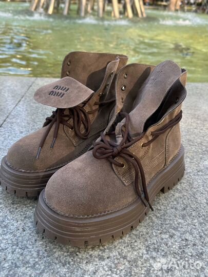 Ботинки зимние miu miu 39 размер