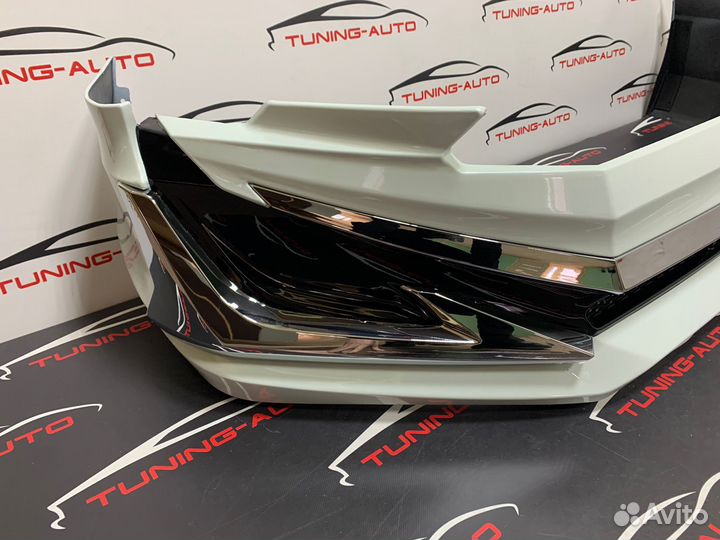 Губа передняя Land Cruiser Prado 150 (белый перламутр)