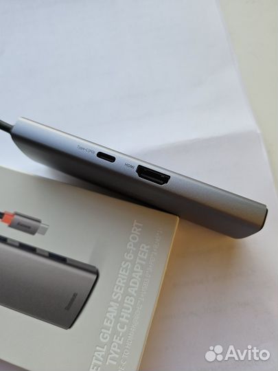 Хаб разветвитель Baseus 6 в 1 Type-C Hub BS-OH100