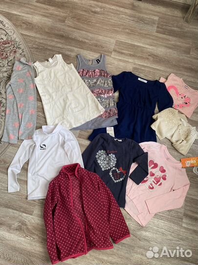 Вещи пакетом на девочку 104 110