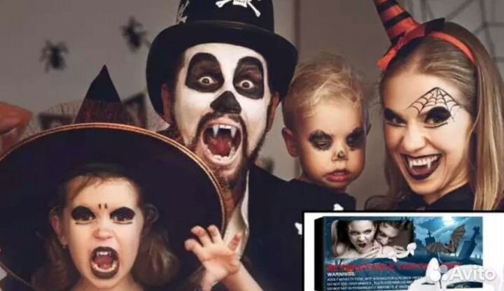 Клыки на хэлуин, выдвижные