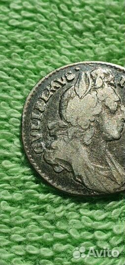 6 пенсов Вильгельм lll, 1696 год, Англия королевст