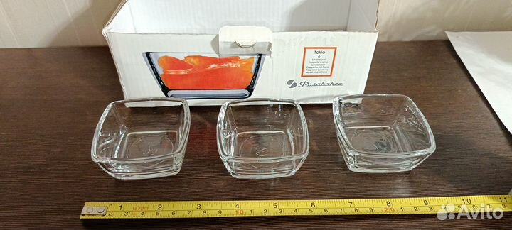 Pasabahce Соусники 6 шт стеклянные квадратные