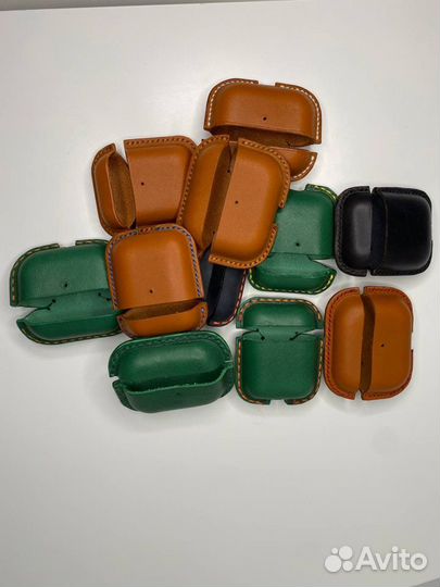 Кожаный чехол на airpods
