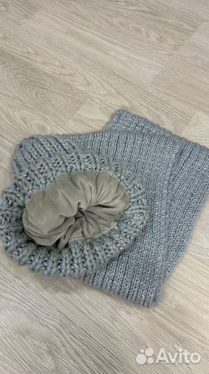 Шапка со снудом женская