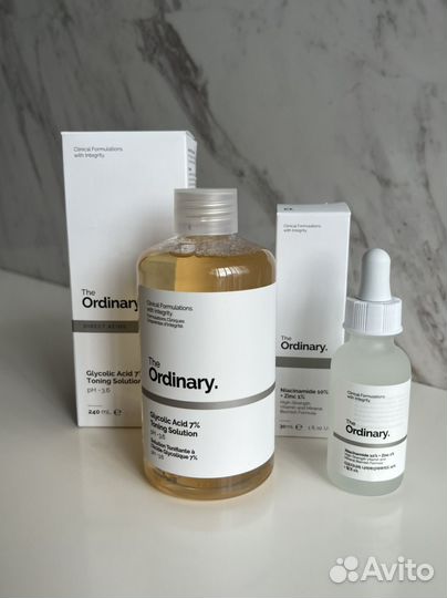 The Ordinary niacinamide 10 и Glycolic Acid 7