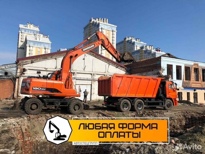 Вывоз грунта строительного мусора самосвалом