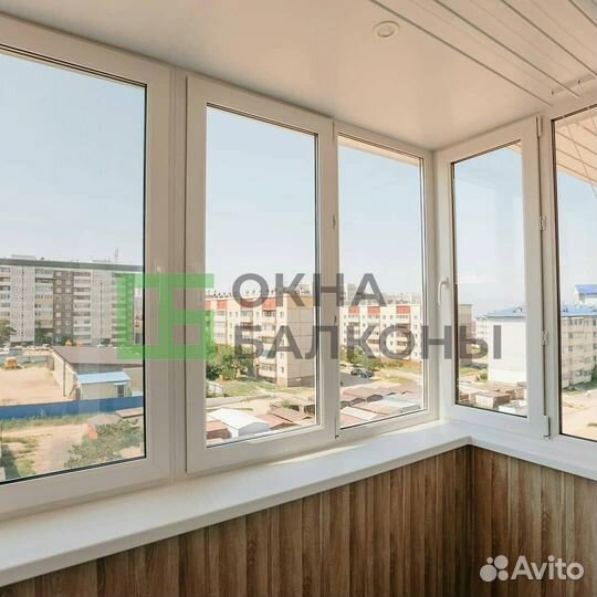 Остекление балконов. Окна пвх
