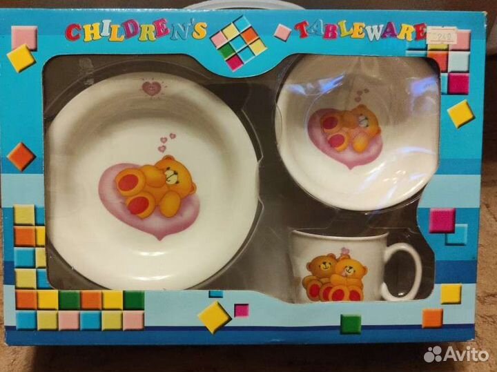 Детская посуда фарфор кружка рюмка пепельница