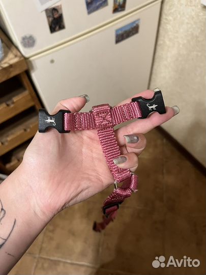 Шлейка XXS шарик дог фуксия