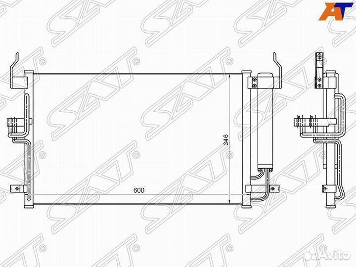 Радиатор кондиционера Hyundai Elantra XD