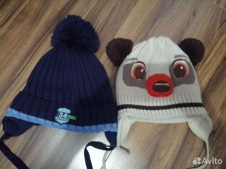 Шапки зимние на мальчика 3-5 лет