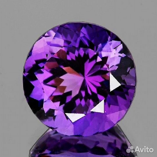 Аметист натуральный 6,77Ct 12х12мм VVS круг