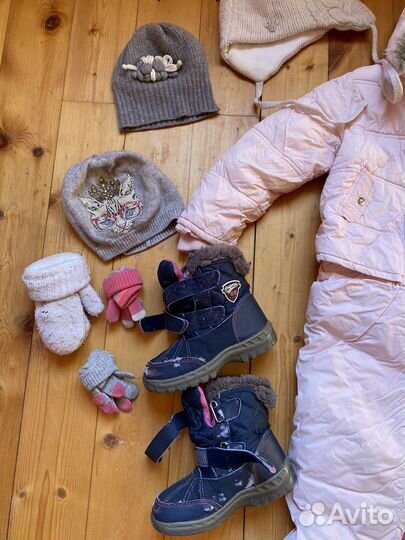 Пакет зимней одежды и обуви на девочку 5-7