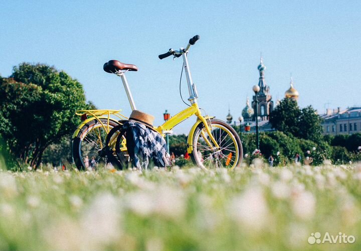 Cкладной велосипед Shulz GOA V-brake желтый