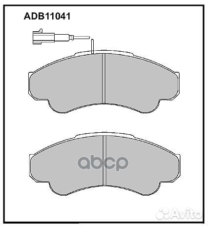 Колодки тормозные дисковые перед LCV ADB110