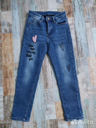 Джинсы утепленные для девочки 128