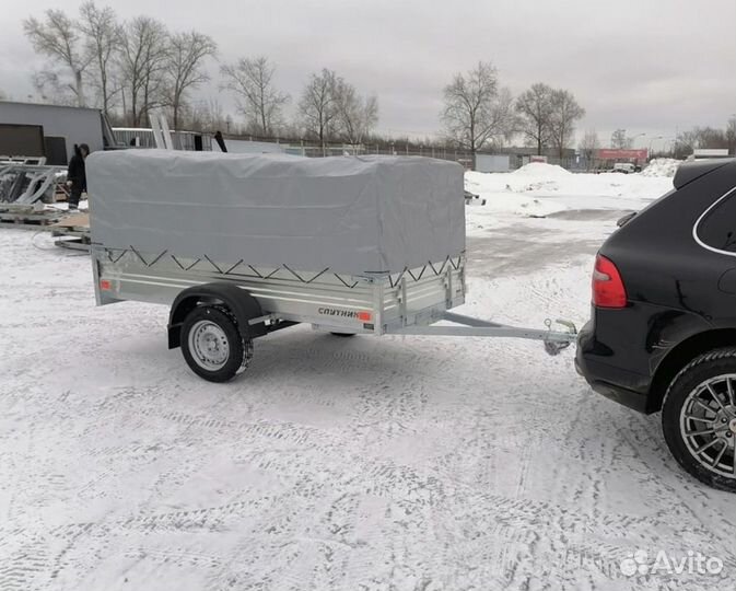 Прицеп 2,53х1,30м полный цинк. Тент 1,0м