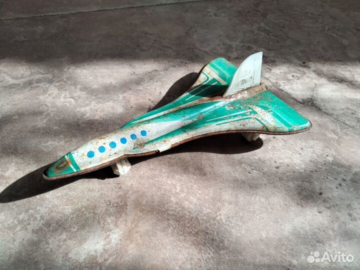 Игрушечный металлический самолёт СССР