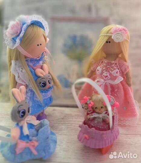 Интерьерные текстильные куклы ручной работы