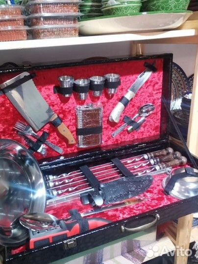 Шашлычный набор для пикника в подарочной упаковке