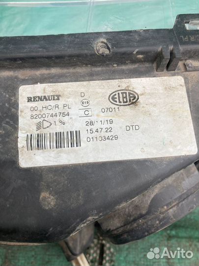 Фара правая Renault Logan Рено Логан 10-14г