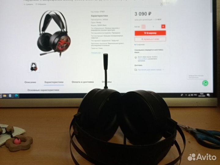 Наушники bloody для компьютера с микрофоном wot