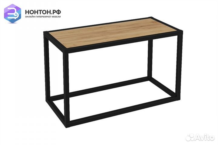 Полка Лофт пмг-Л 600 черная / дуб крафт