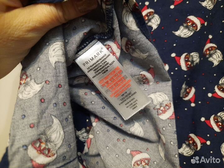 Рубашка новогодняя р.116 (как новая)