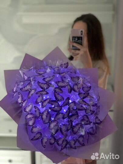 Букет из бабочек (подарок, ночник)