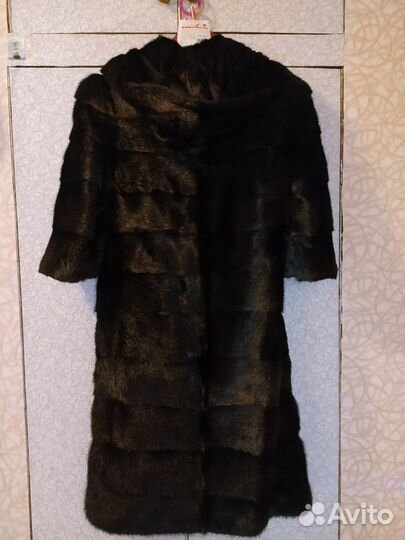 Шуба Норковая трансформер с капюшоном, 44 размер