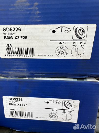 Диск тормозной передний бмв x3 f25 x4