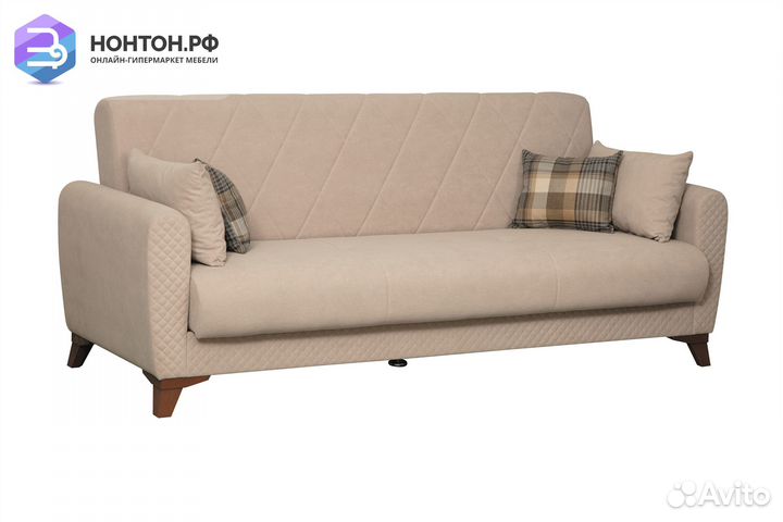 Диван книжка Эдвин 3-х местный бежевый