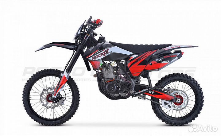 Мотоцикл кроссовый rockot ZX300 RED fury