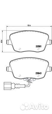 Колодки тормозные дисковые перед P85077 Brembo