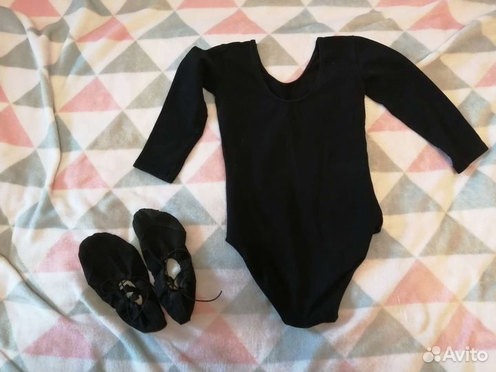 Гимнастический купальник 140 для спорта, чешки