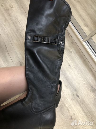 Сапоги женские ботфорты 38 натуральная кожа