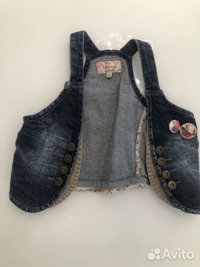Джинсовая жилетка для девочек