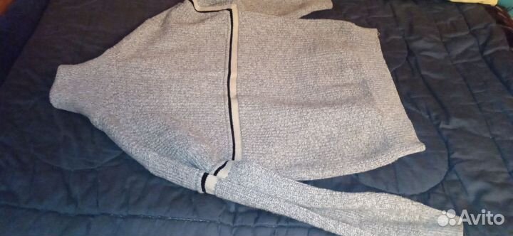 Джемпер свитер мужской серый теплый 52