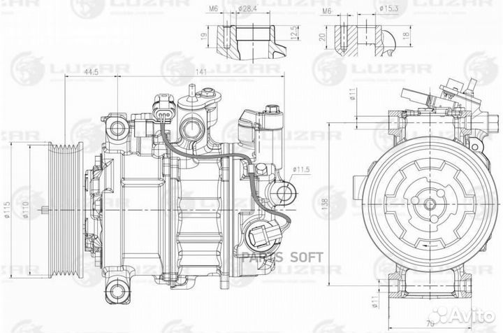Luzar lcac 2630 Компрессор кондиционера BMW 3 (F30