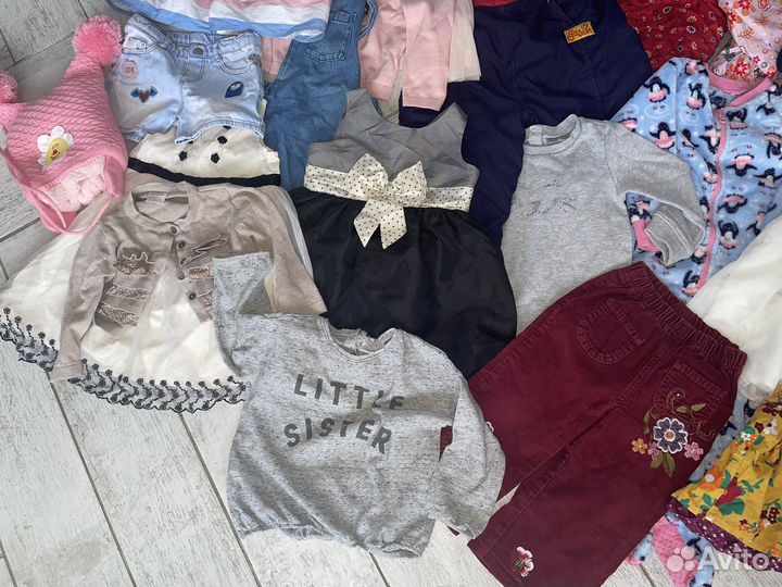 Большой пакет одежды для девочки 1-2года(80-92)