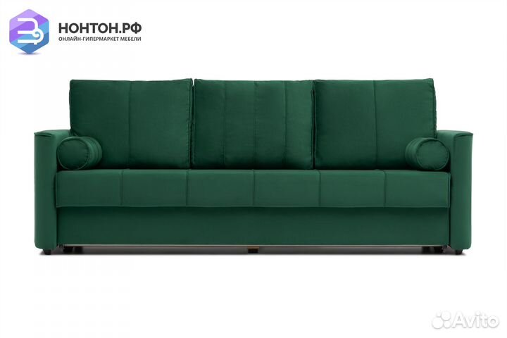 Диван еврокнижка Колибри 3-х местный изумрудный