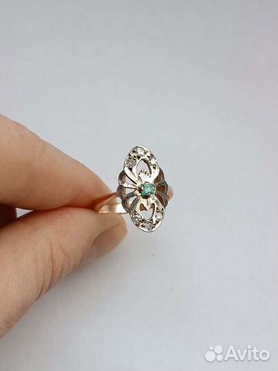 Золотое Кольцо СССР 583 с бриллиантами перстень