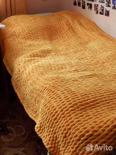 Плед ручной работы из Alize Puffy