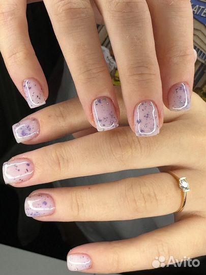 Наращивание ногтей, покрытие гель-лаком, Педикюр