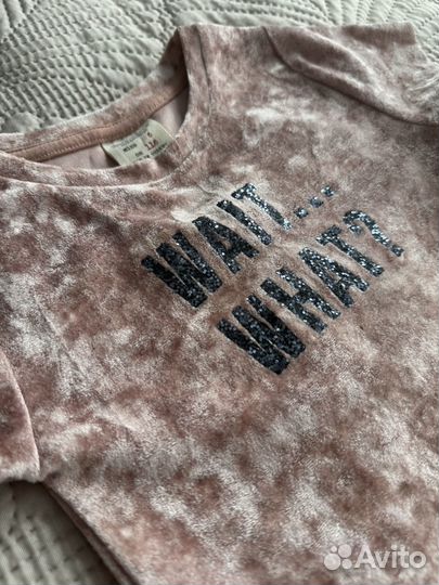 Боди zara для девочки бархатное 116