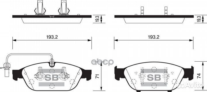 SP2316 колодки дисковые перед. с антискрип. пл